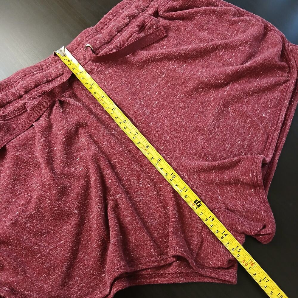 Athletic Works Jersey Knit Running Shorts XXL 20 heathered maroon pockets comfy - Picture 7 of 9
